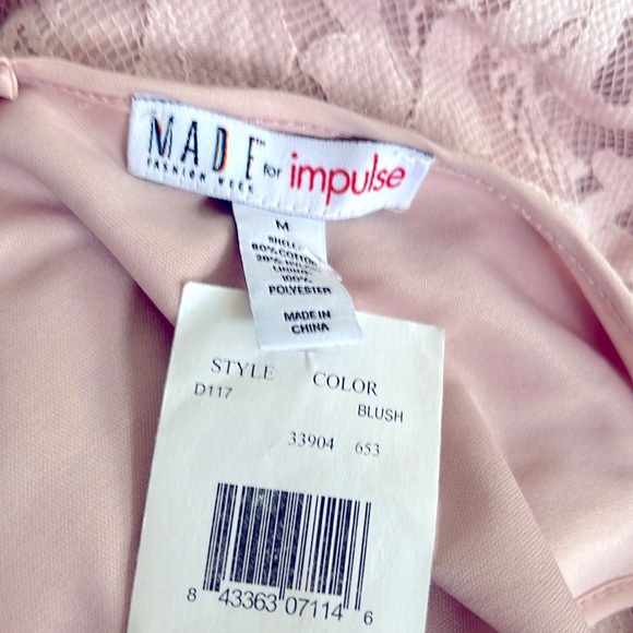 MADE for Impulse Elegant Dusty Rose Pink Lace Sleeveless Dress - Picture 3 of 6